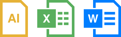 illustrator・Excel・Wordのイメージアイコン